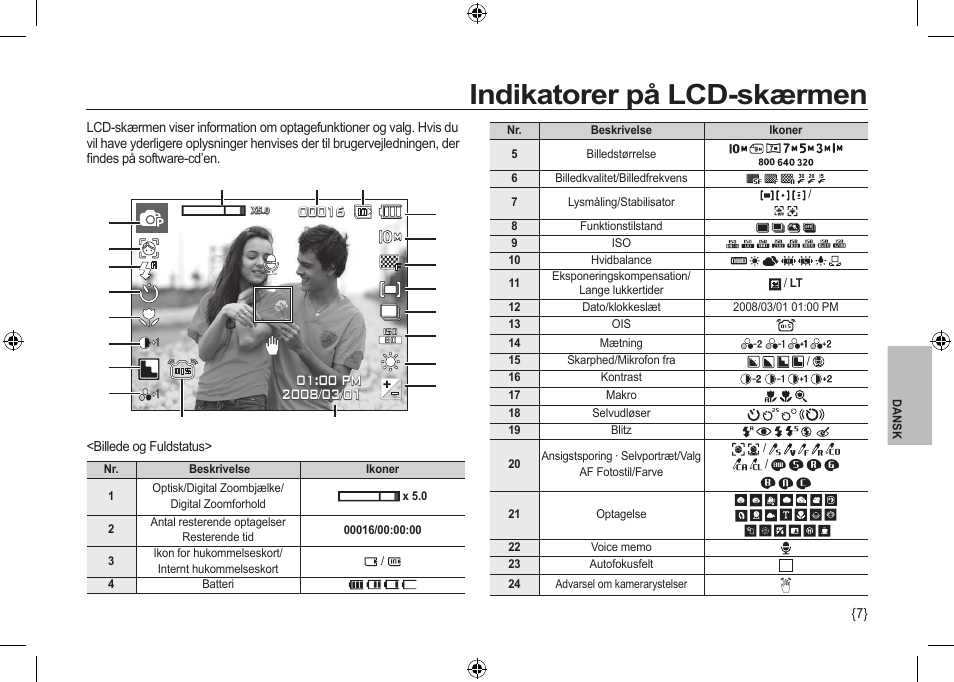 Indikatorer på lcd-skærmen | Samsung I100 User Manual | Page 81 / 112