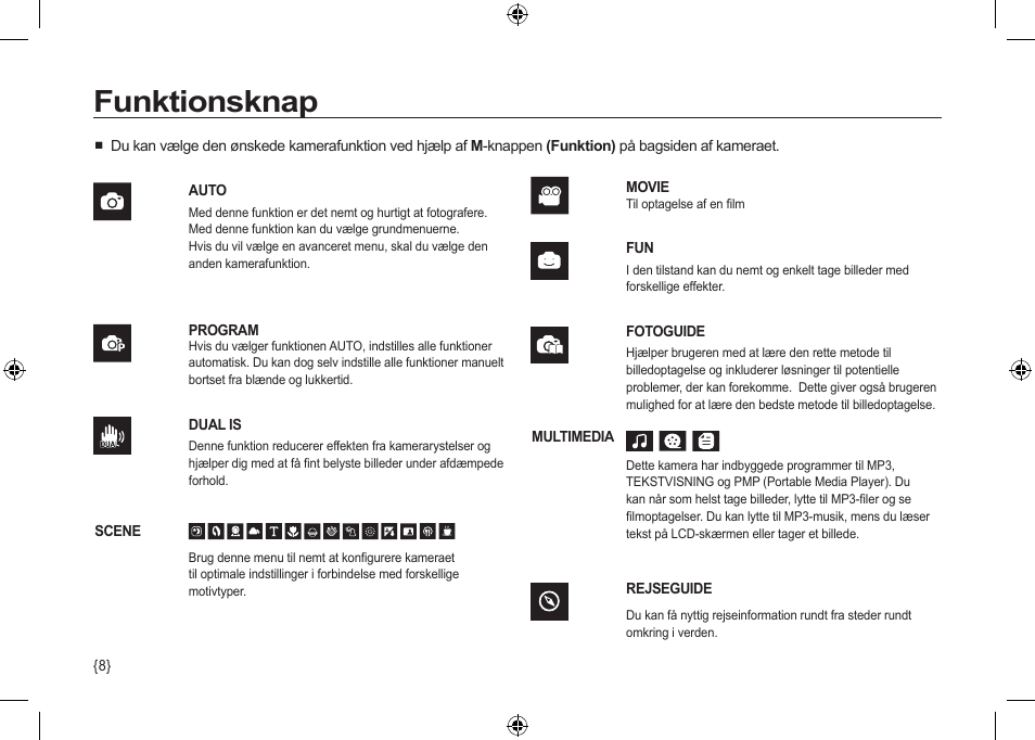 Funktionsknap | Samsung I100 User Manual | Page 82 / 112