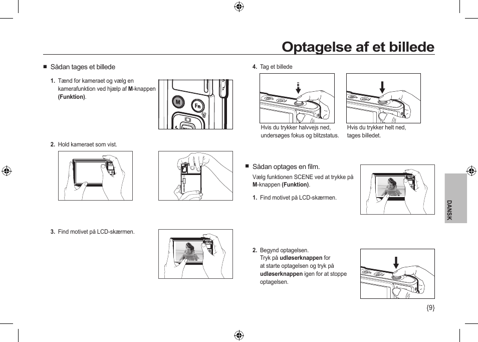 Optagelse af et billede | Samsung I100 User Manual | Page 83 / 112