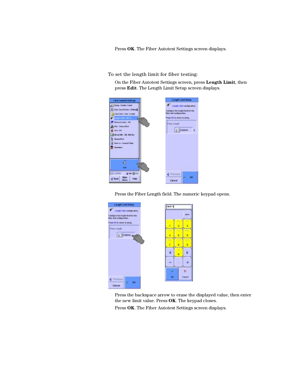 Setting the length limit | Agilent Technologies N2610A User Manual | Page 113 / 248