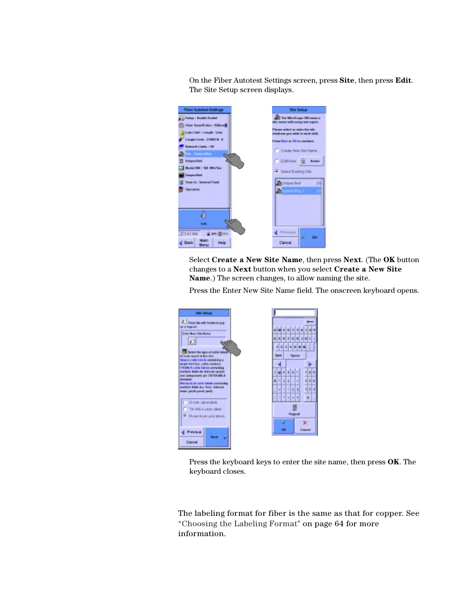 Choosing the labeling format | Agilent Technologies N2610A User Manual | Page 115 / 248