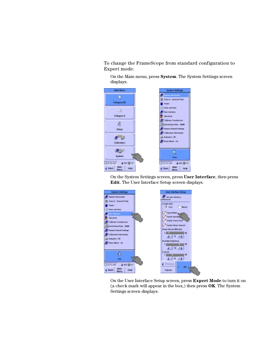 Changing to expert mode | Agilent Technologies N2610A User Manual | Page 126 / 248