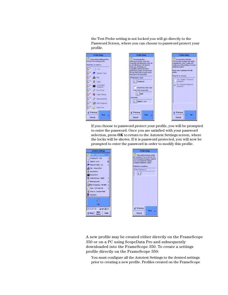 Creating a new settings profile | Agilent Technologies N2610A User Manual | Page 129 / 248