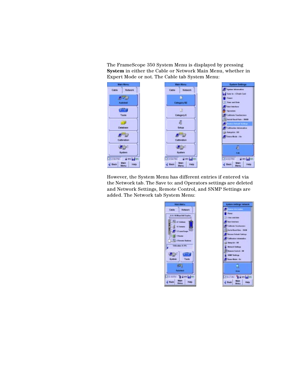 The system menu | Agilent Technologies N2610A User Manual | Page 165 / 248