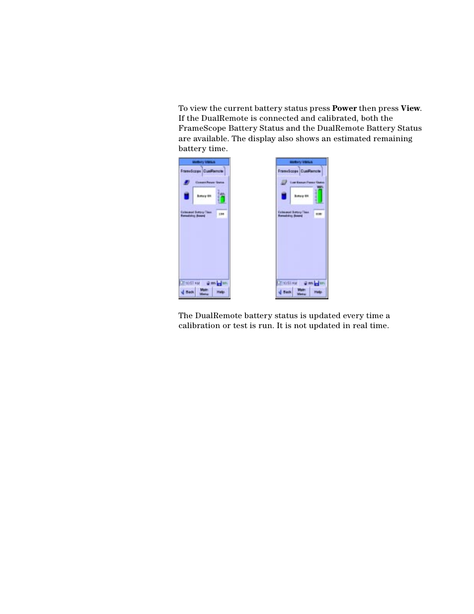 Battery status | Agilent Technologies N2610A User Manual | Page 168 / 248