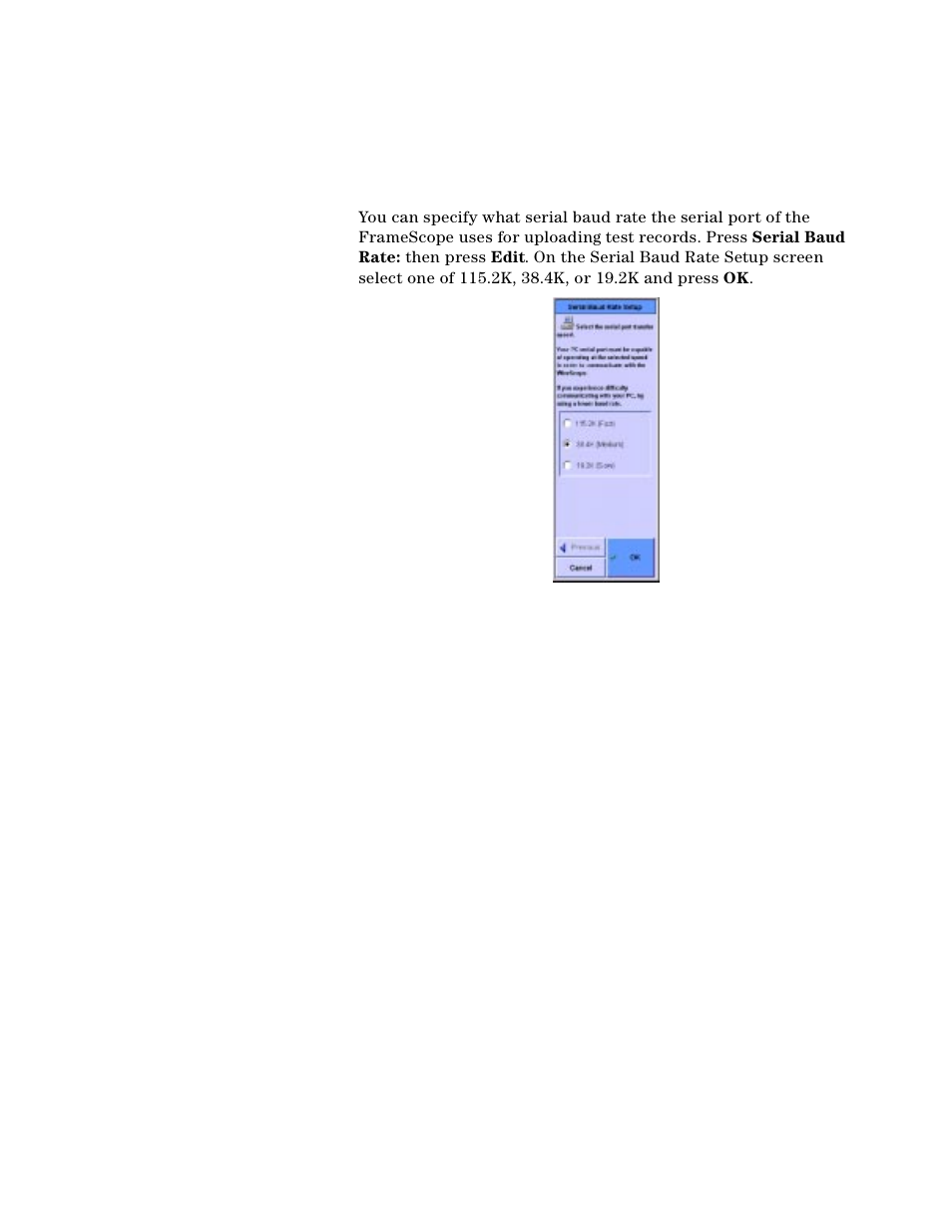 Serial baud rate setup | Agilent Technologies N2610A User Manual | Page 173 / 248