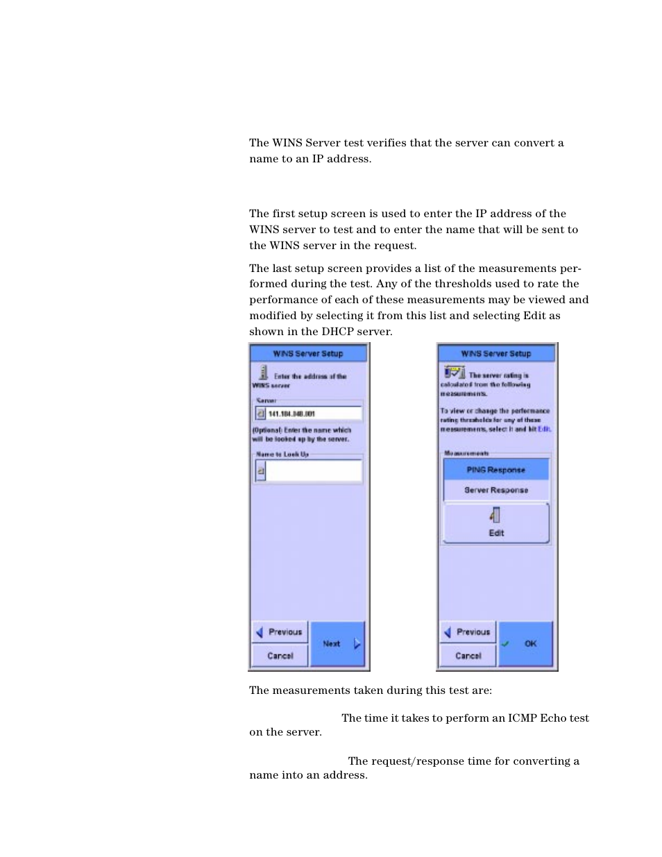 Wins server (netbios name server) | Agilent Technologies N2610A User Manual | Page 199 / 248