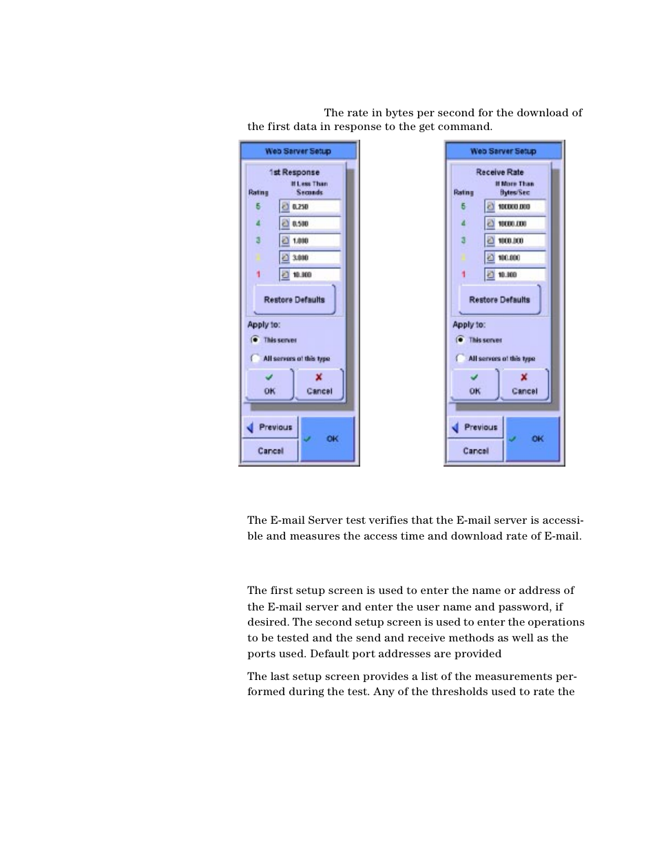 E-mail server | Agilent Technologies N2610A User Manual | Page 205 / 248