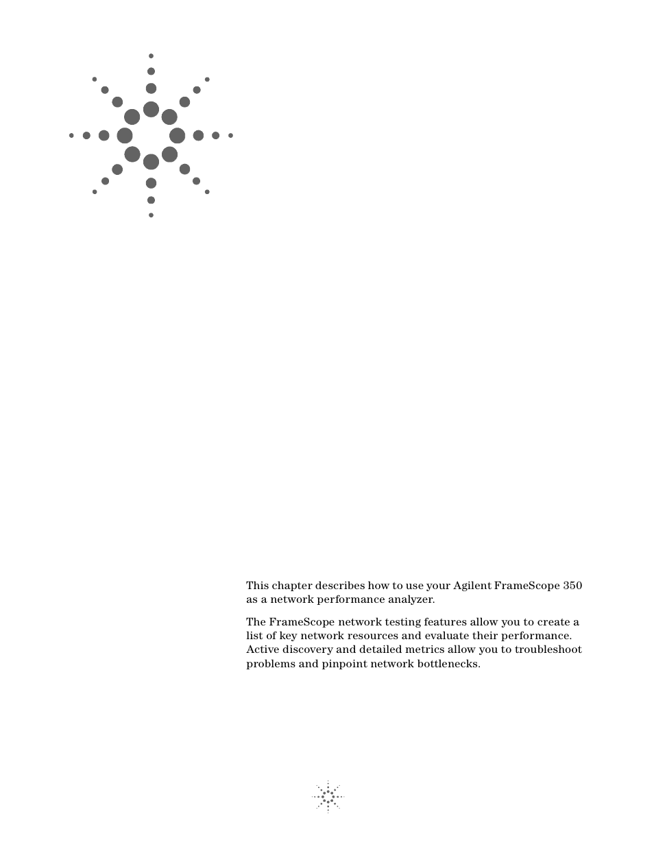 2 network testing with the framescope 350, Agilent technologies | Agilent Technologies N2610A User Manual | Page 23 / 248
