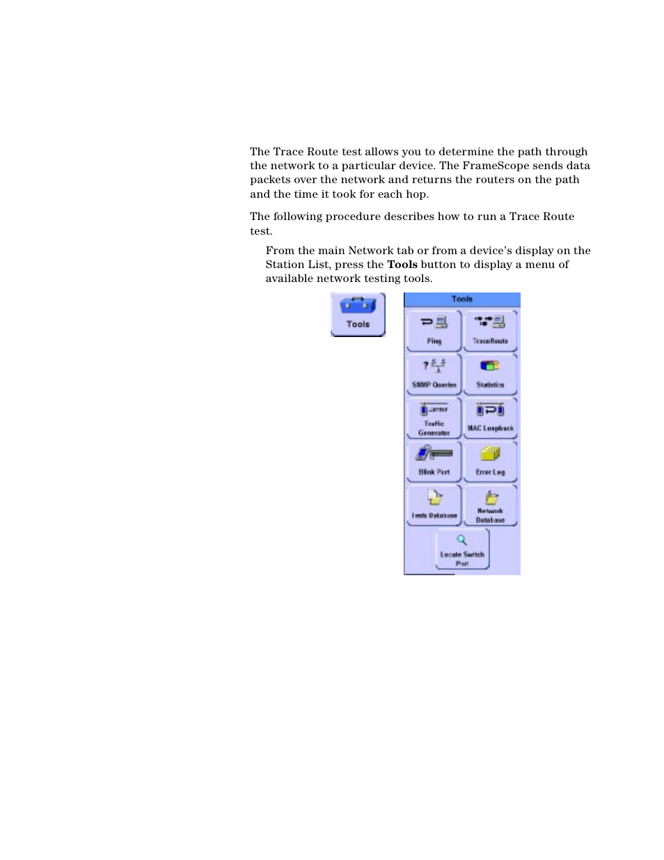 Performing a trace route | Agilent Technologies N2610A User Manual | Page 39 / 248