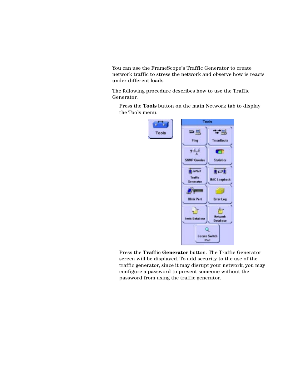 Generating network traffic | Agilent Technologies N2610A User Manual | Page 48 / 248