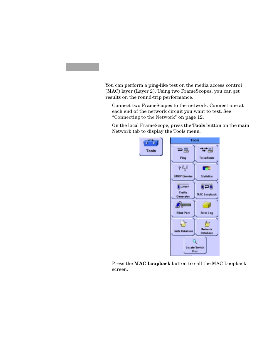 Performing a mac loopback | Agilent Technologies N2610A User Manual | Page 51 / 248