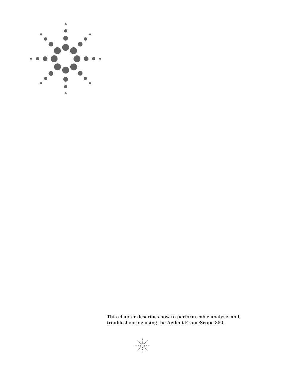 3 cable testing with the framescope 350, Agilent technologies | Agilent Technologies N2610A User Manual | Page 63 / 248