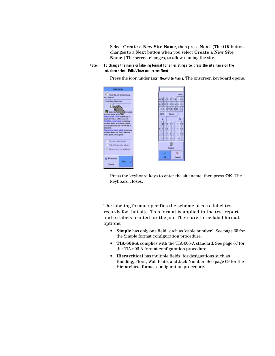 Choosing the labeling format | Agilent Technologies N2610A User Manual | Page 72 / 248