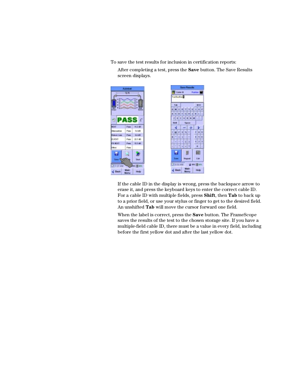 Saving the results | Agilent Technologies N2610A User Manual | Page 89 / 248