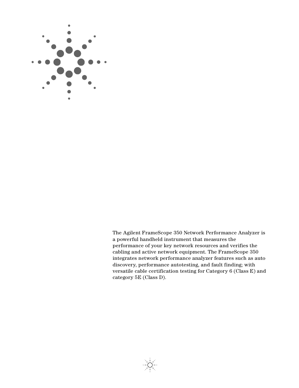 1 introducing the framescope 350, Agilent technologies | Agilent Technologies N2610A User Manual | Page 9 / 248