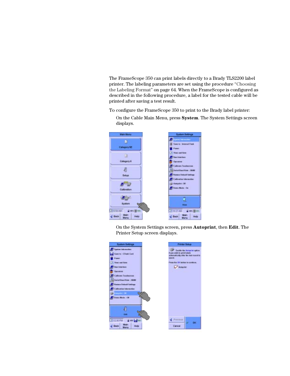 Printing labels, Printing labels on site | Agilent Technologies N2610A User Manual | Page 98 / 248