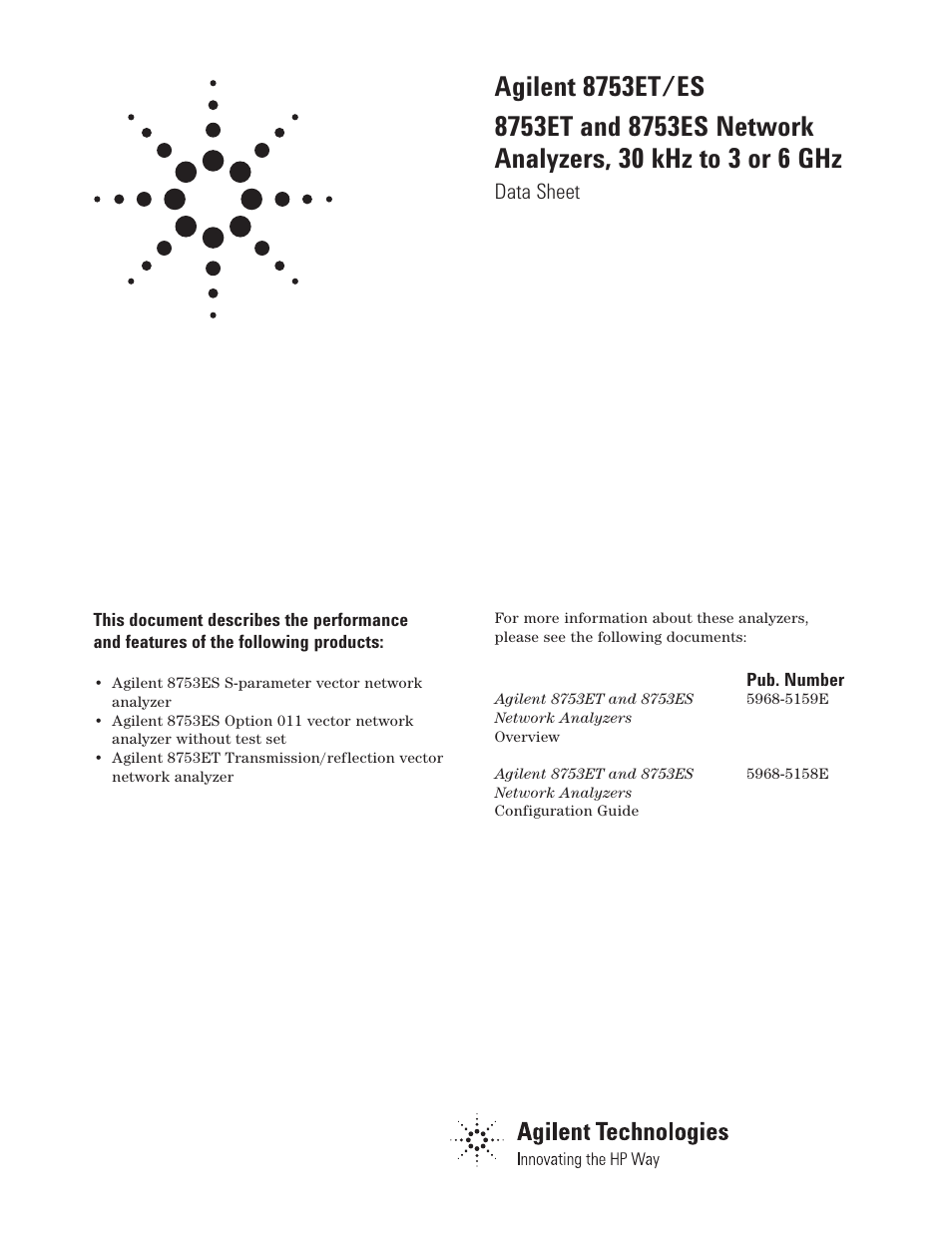 Agilent Technologies 8753ET User Manual | 28 pages