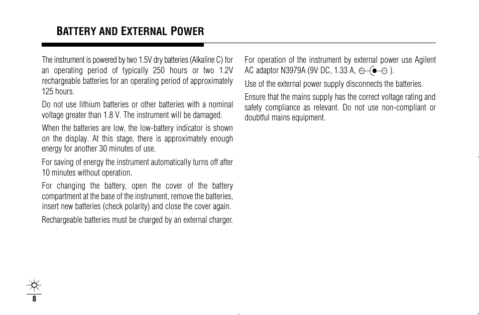 Agilent Technologies N3970A User Manual | Page 11 / 47