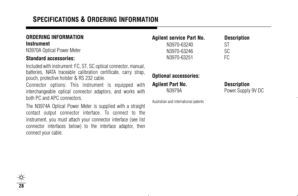 Agilent Technologies N3970A User Manual | Page 31 / 47