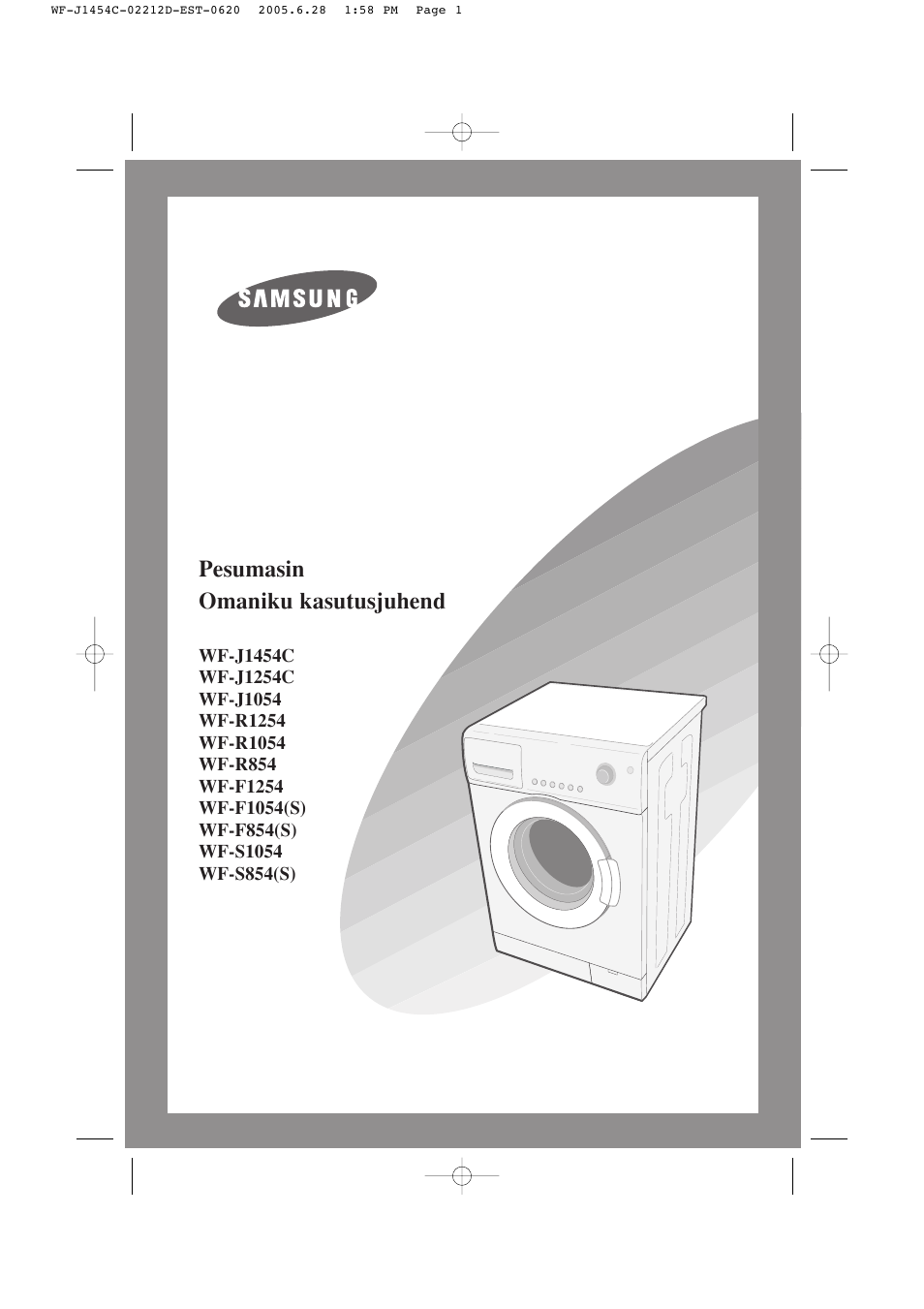Pesumasin omaniku kasutusjuhend | Samsung WF-F1254 User Manual | Page 23 / 88