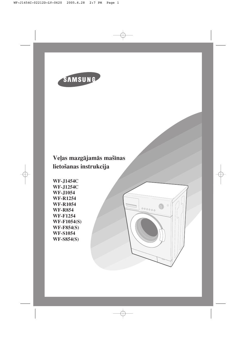 Ve∫as mazgçjamçs ma‰¥nas lieto‰anas instrukcija | Samsung WF-F1254 User Manual | Page 67 / 88