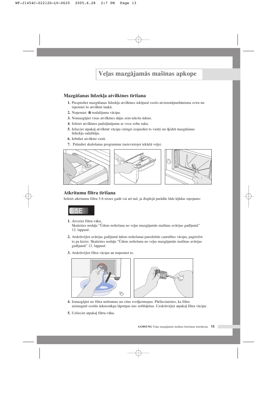 Ve∫as mazgçjamçs ma‰¥nas apkope | Samsung WF-F1254 User Manual | Page 81 / 88