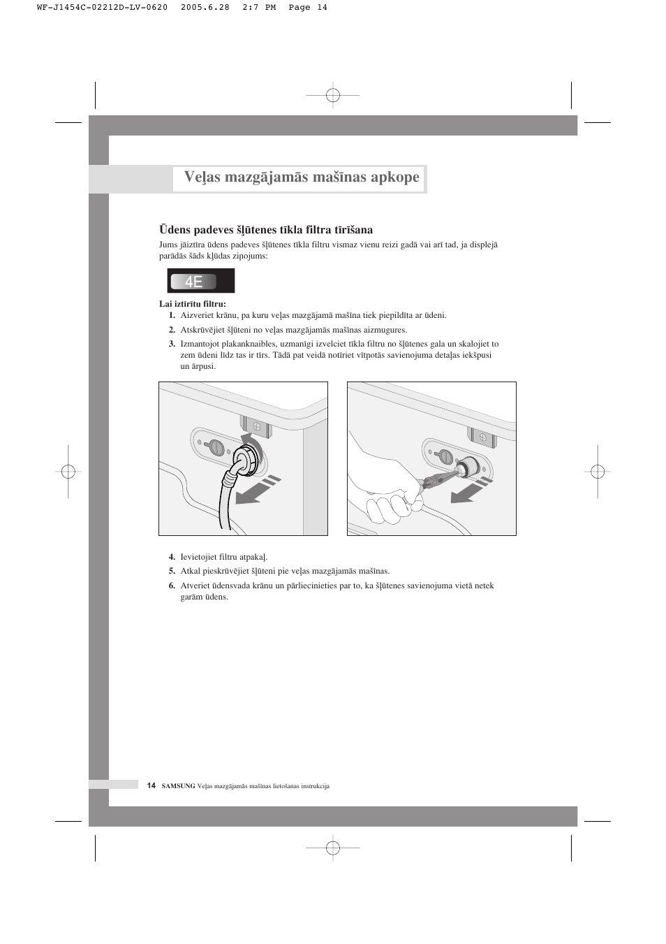 Ve∫as mazgçjamçs ma‰¥nas apkope | Samsung WF-F1254 User Manual | Page 82 / 88