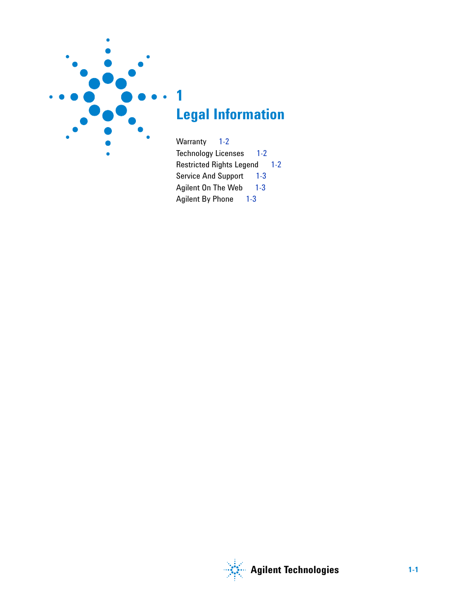 1 legal information, 1legal information | Agilent Technologies N9360A User Manual | Page 7 / 44