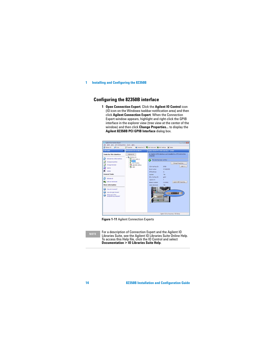 Configuring the 82350b interface | Agilent Technologies Agilent 82350B User Manual | Page 26 / 51
