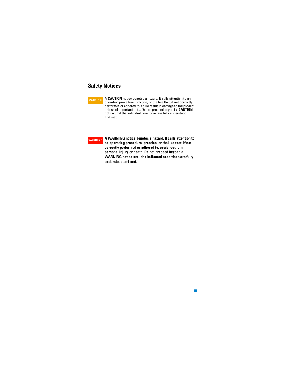 Safety notices | Agilent Technologies Agilent 82350B User Manual | Page 3 / 51