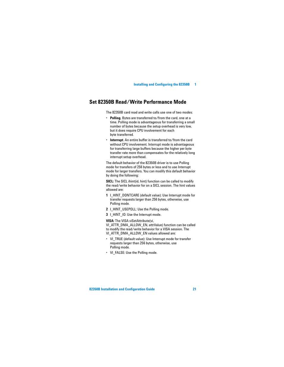 Set 82350b read/write performance mode | Agilent Technologies Agilent 82350B User Manual | Page 33 / 51