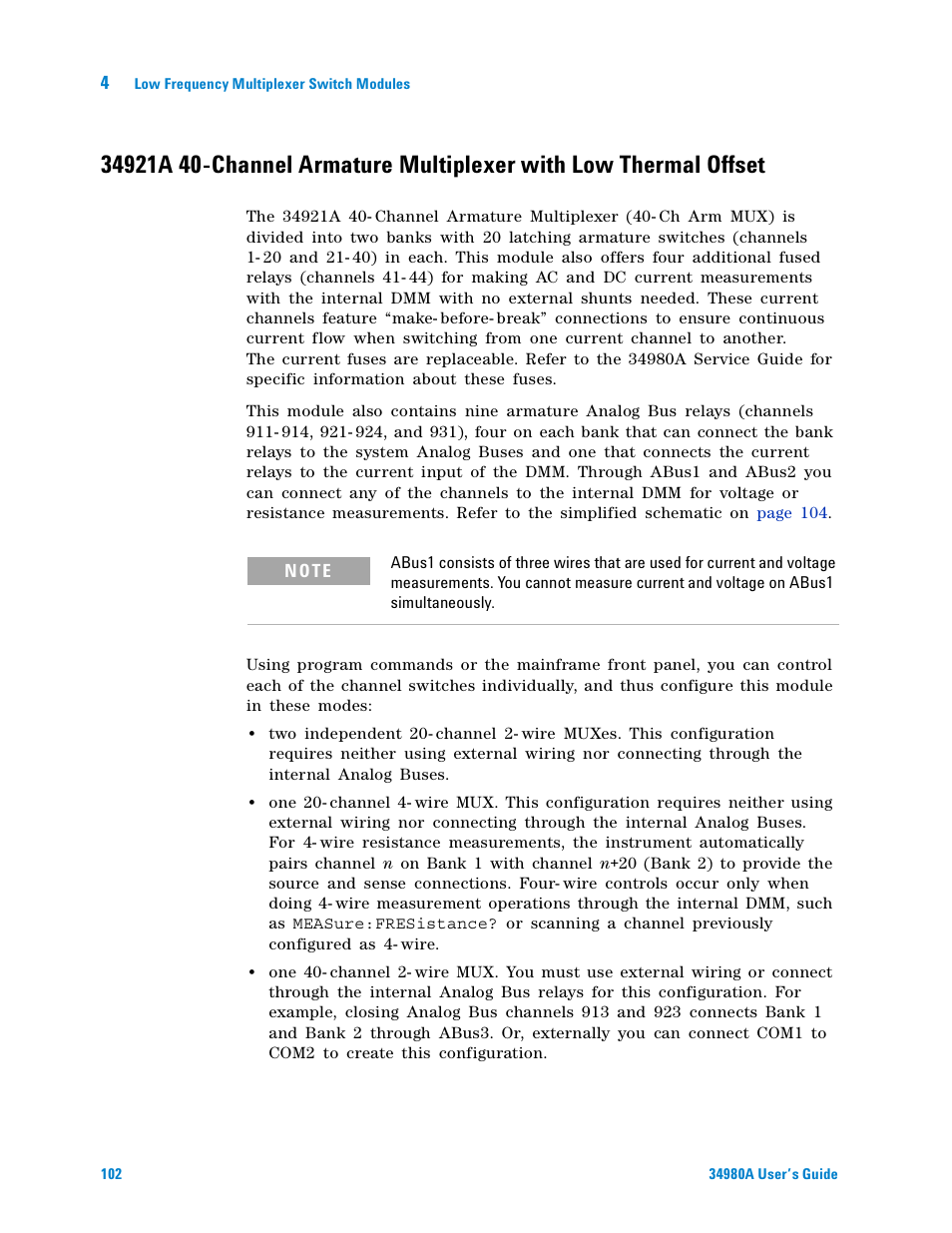 Agilent Technologies Switch/Measure User Manual | Page 114 / 216