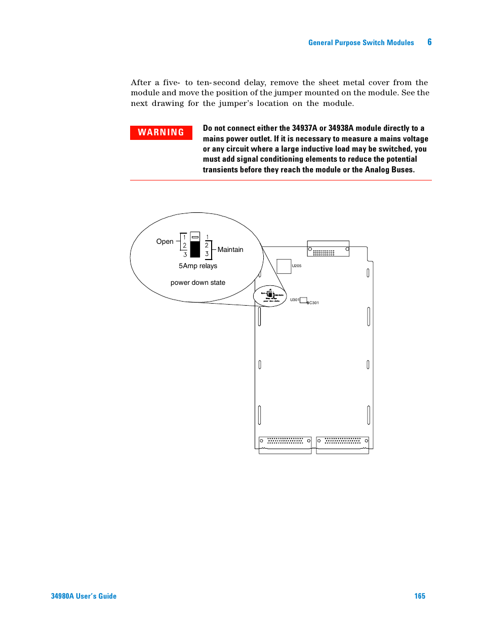 Wa rn i n g | Agilent Technologies Switch/Measure User Manual | Page 177 / 216