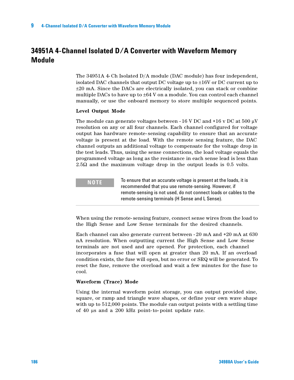 Module | Agilent Technologies Switch/Measure User Manual | Page 198 / 216