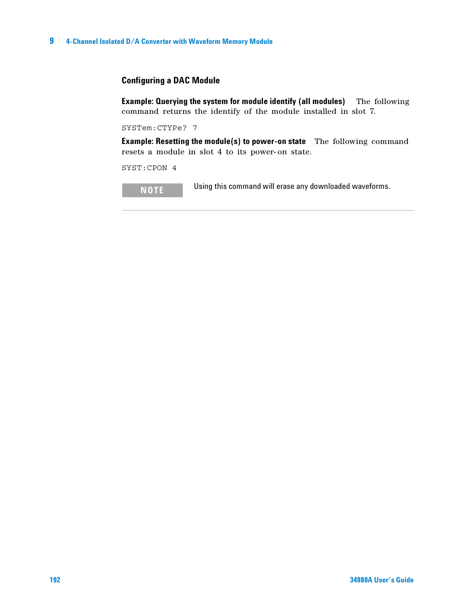 Agilent Technologies Switch/Measure User Manual | Page 204 / 216