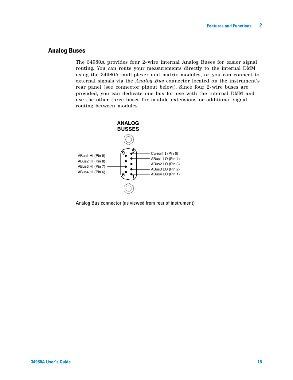 Analog buses | Agilent Technologies Switch/Measure User Manual | Page 27 / 216