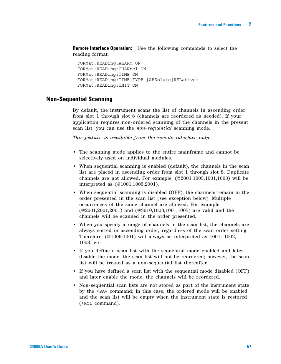 Non-sequential scanning | Agilent Technologies Switch/Measure User Manual | Page 69 / 216