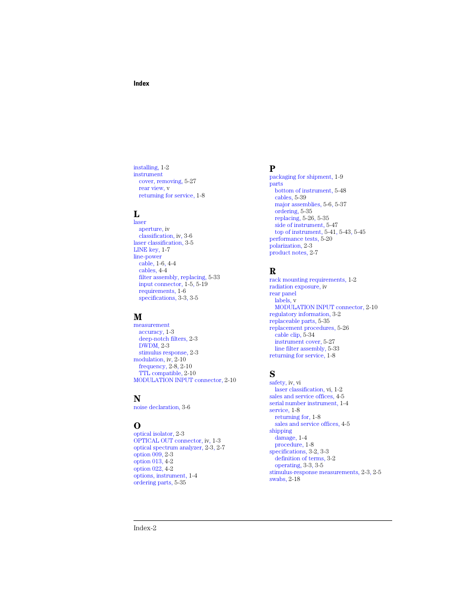 Agilent Technologies 83438A User Manual | Page 104 / 106