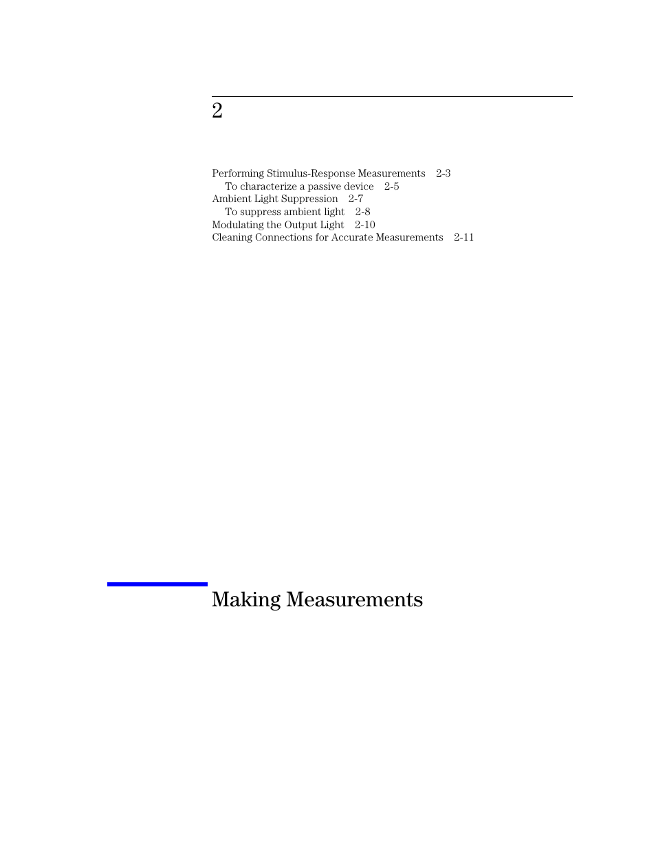 Making measurements, R to, Chapter 2, “making measurement | 2 making measurements | Agilent Technologies 83438A User Manual | Page 21 / 106