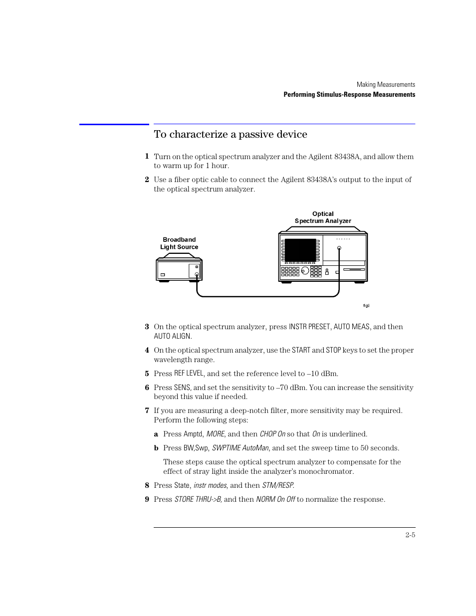 To characterize a passive device | Agilent Technologies 83438A User Manual | Page 25 / 106