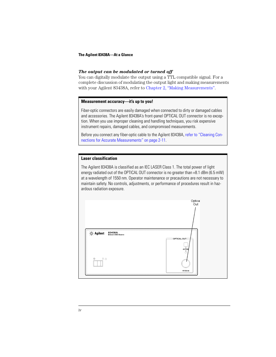 Agilent Technologies 83438A User Manual | Page 4 / 106