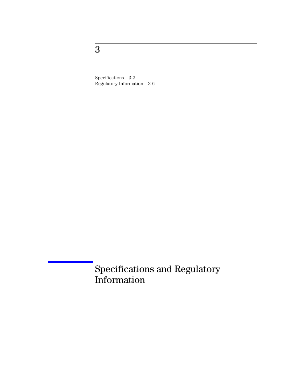 Specifications and regulatory information, 3 specifications and regulatory information | Agilent Technologies 83438A User Manual | Page 41 / 106