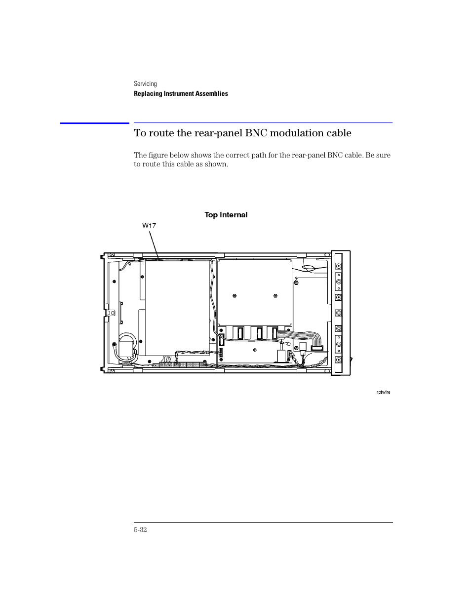 To route the rear-panel bnc modulation cable | Agilent Technologies 83438A User Manual | Page 86 / 106