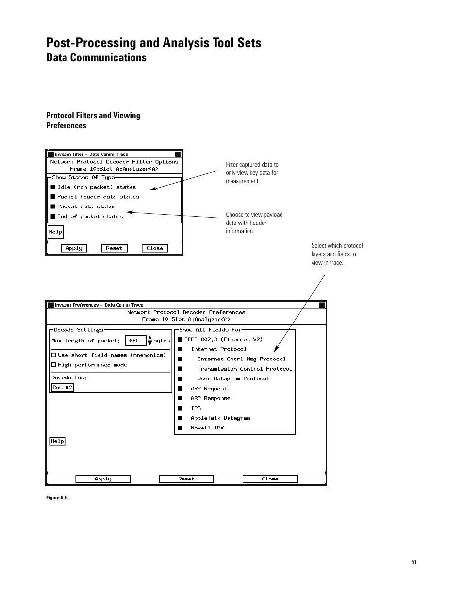 Post-processing and analysis tool sets, Data communications | Agilent Technologies 16700 User Manual | Page 51 / 125