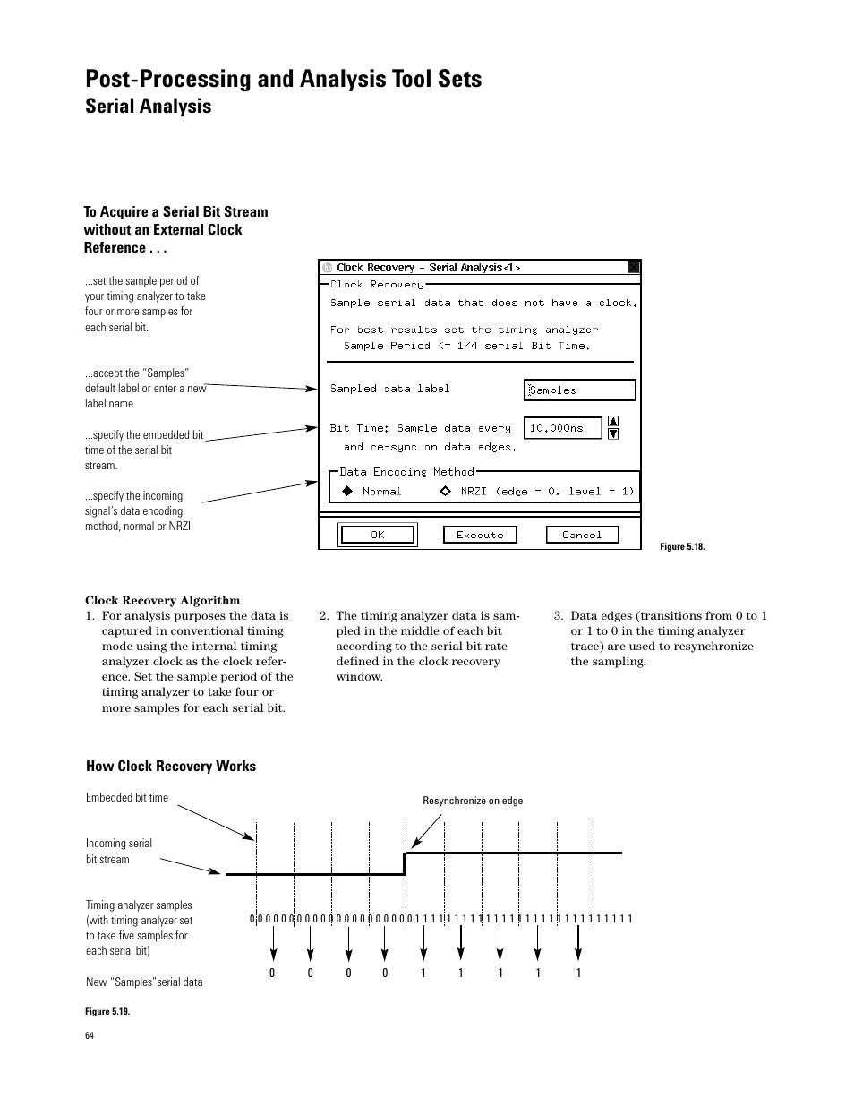 Post-processing and analysis tool sets, Serial analysis | Agilent Technologies 16700 User Manual | Page 64 / 125