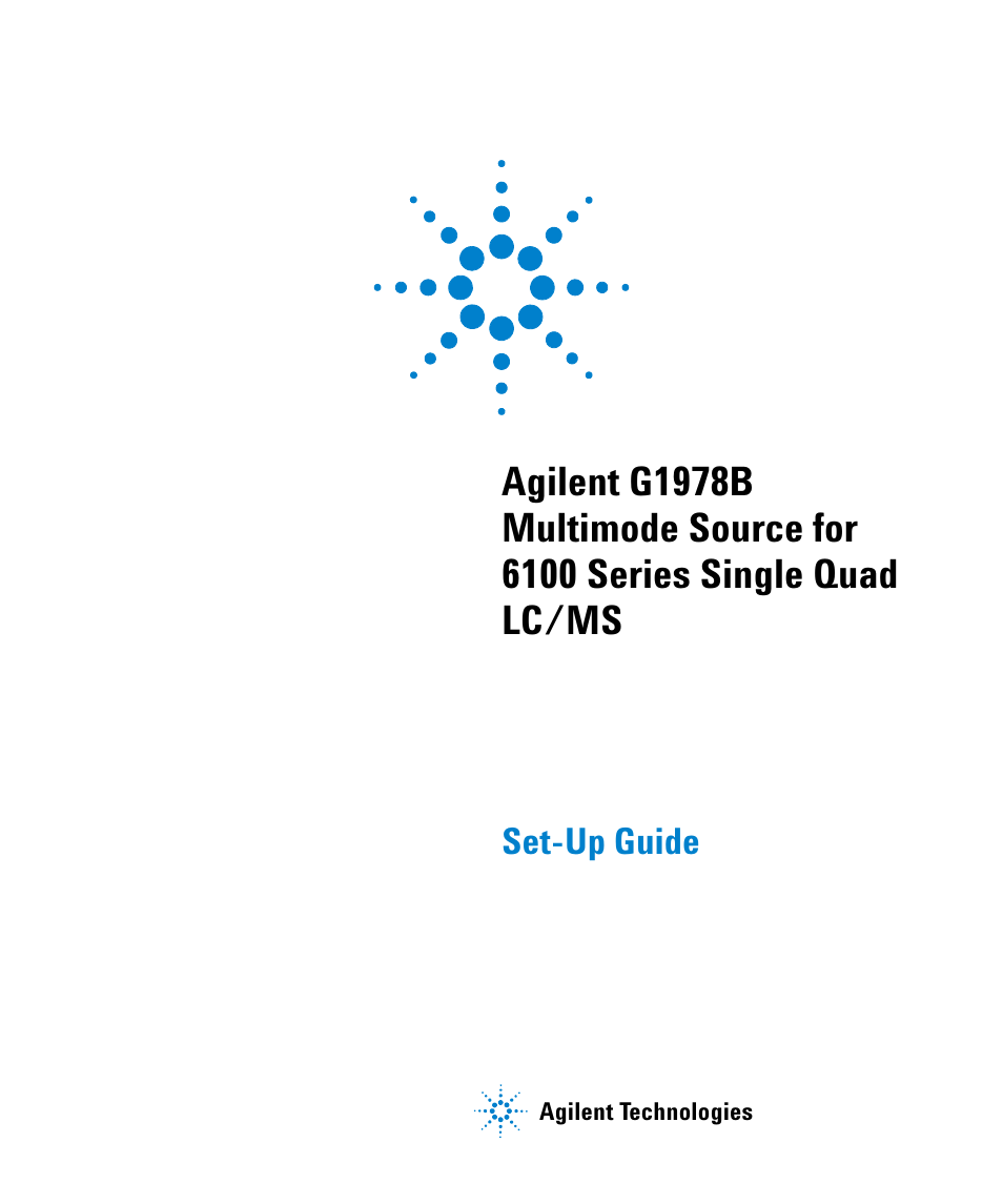 Agilent Technologies G1978B User Manual | 44 pages