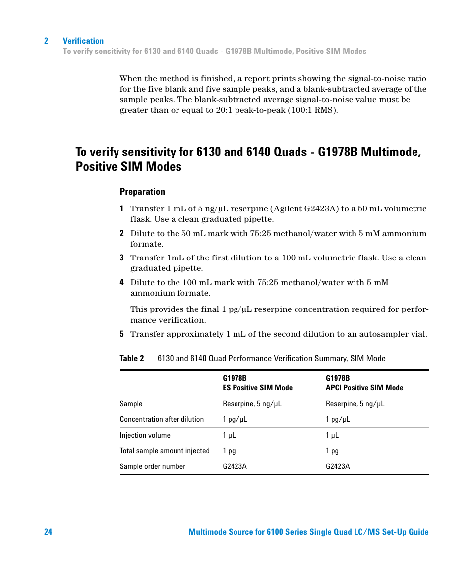 Modes, Sim modes | Agilent Technologies G1978B User Manual | Page 24 / 44