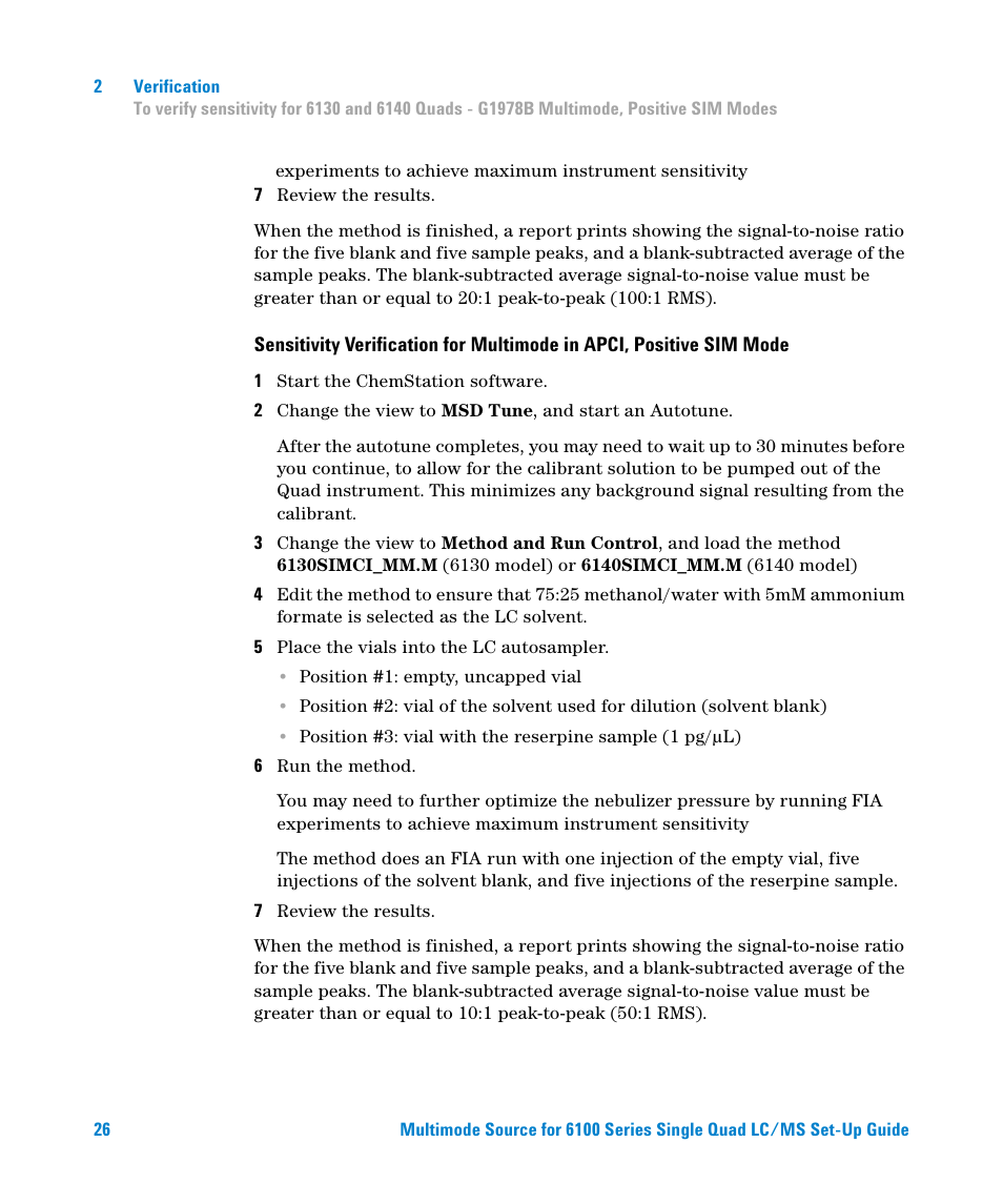 Agilent Technologies G1978B User Manual | Page 26 / 44