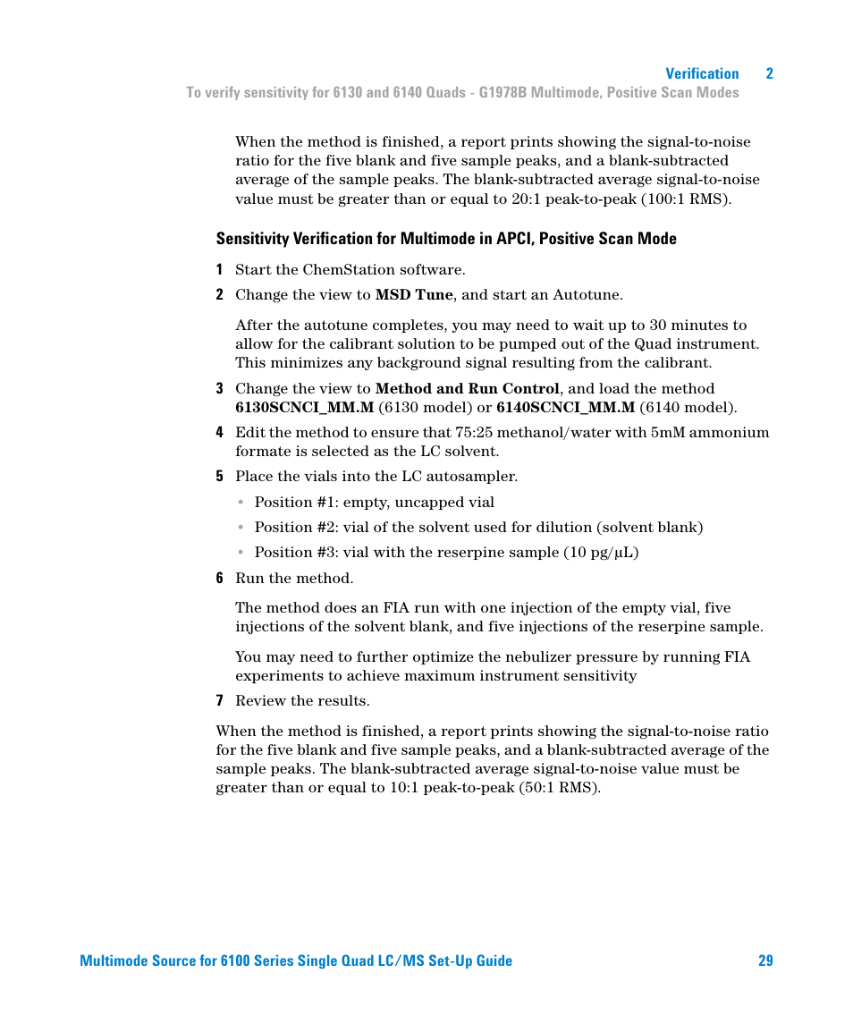 Agilent Technologies G1978B User Manual | Page 29 / 44